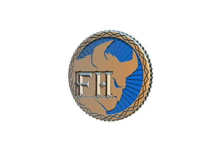 Frosthaven Challenge Coin (Blue) Board Games Cephalofair Games