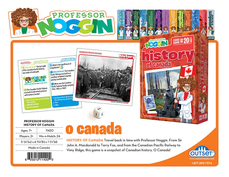 Prof. Noggin #20: History of Canada Board Games Outset