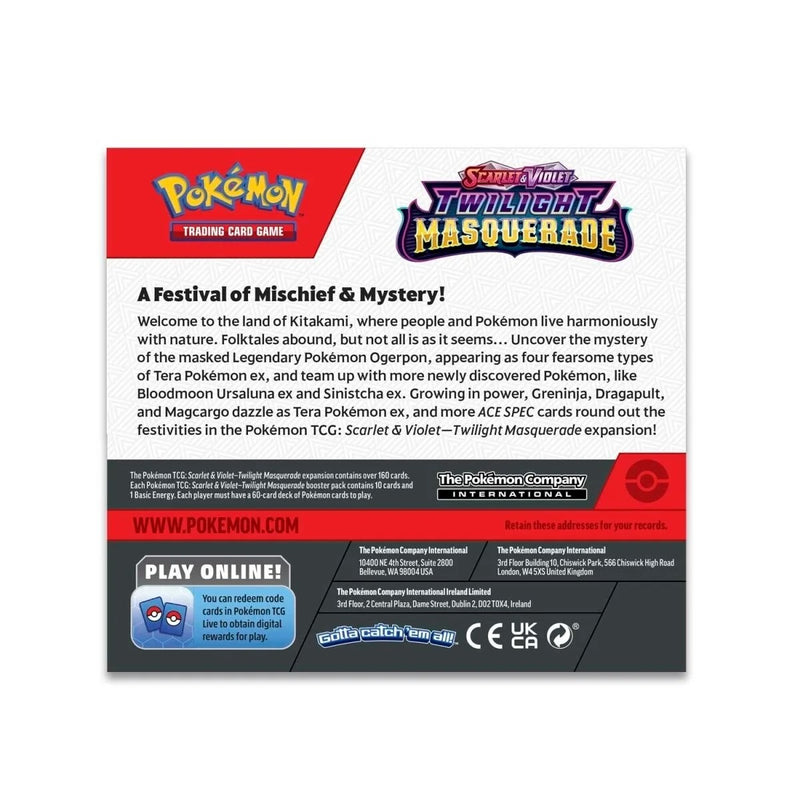 Pokémon Scarlet & Violet: Twilight Masquerade - Booster Box (Release Date: May 20)