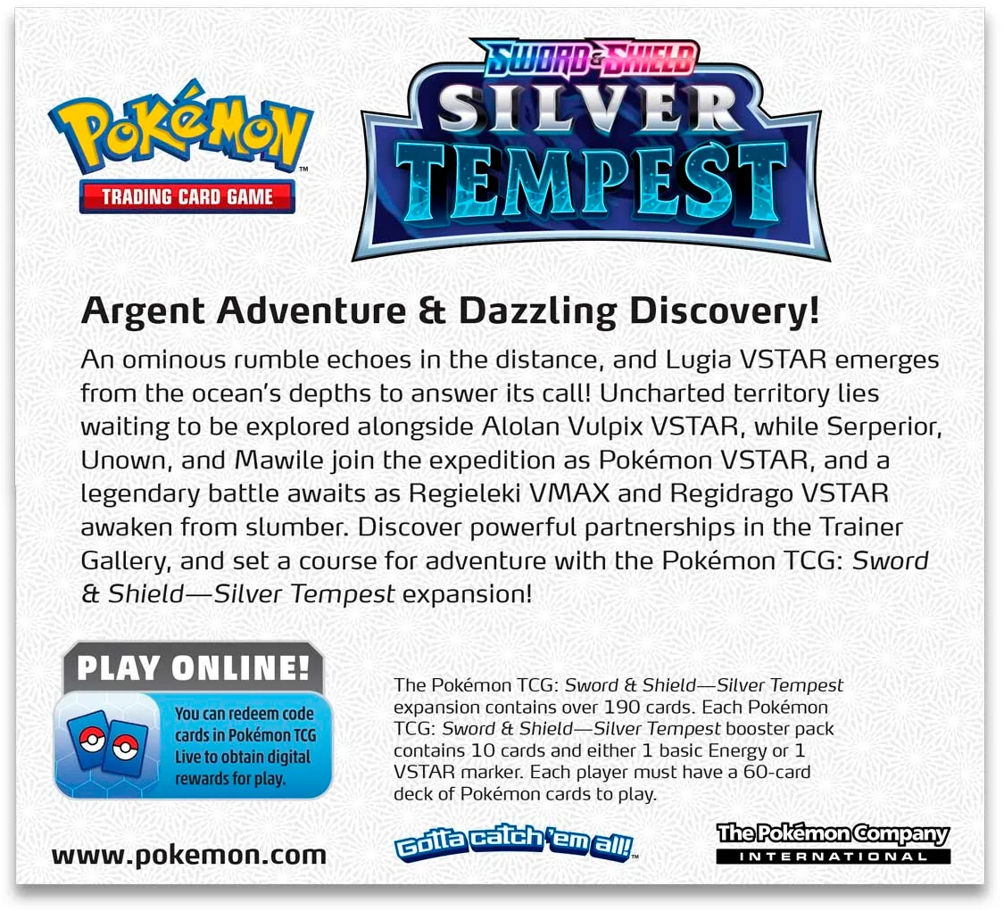 Pokémon: Silver Tempest - Booster Box Pokemon Sealed Pokémon