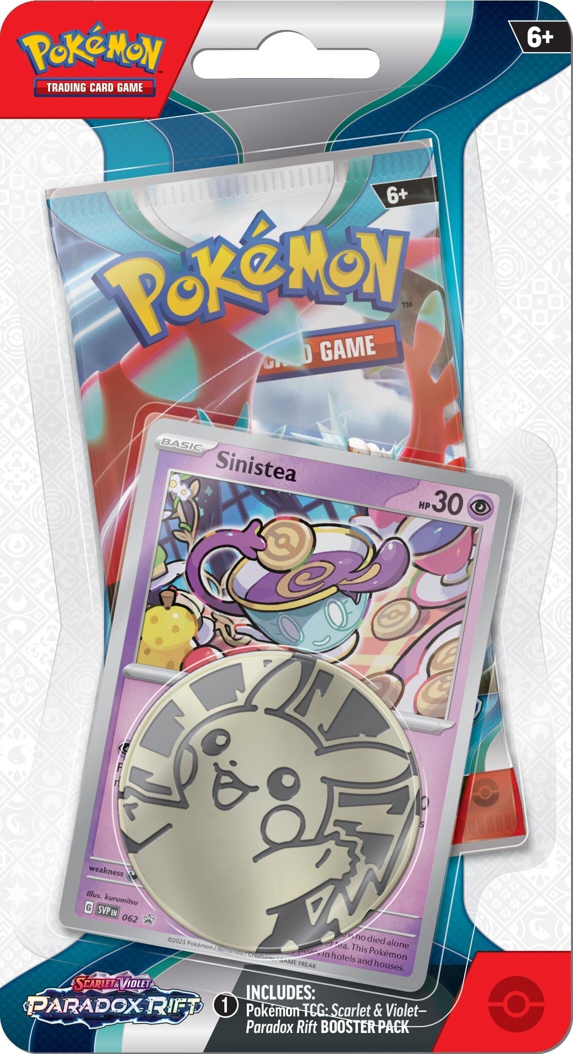 Pokémon Scarlet and Violet: Paradox Rift - Single Pack Blister (Sinistea) Pokemon Sealed Pokémon