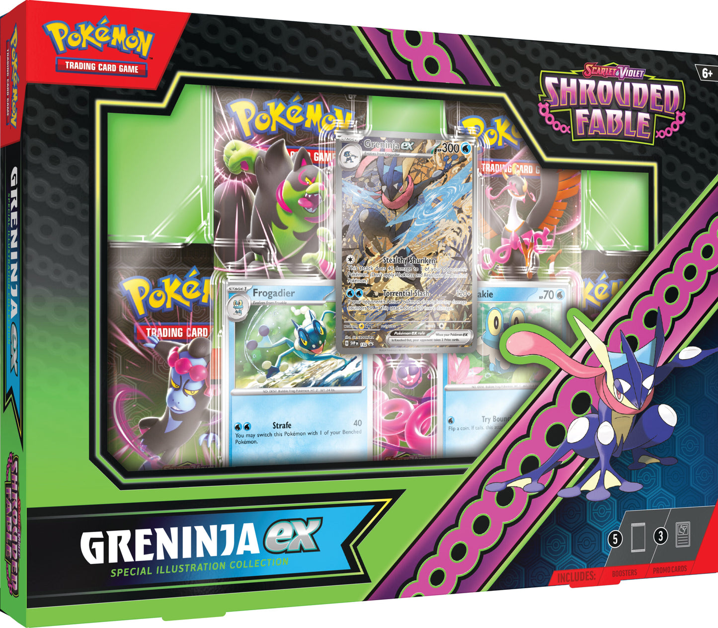 Pokémon Scarlet & Violet: Shrouded Fable - Greninja Ex Illustration Collection Pokemon Sealed Pokémon