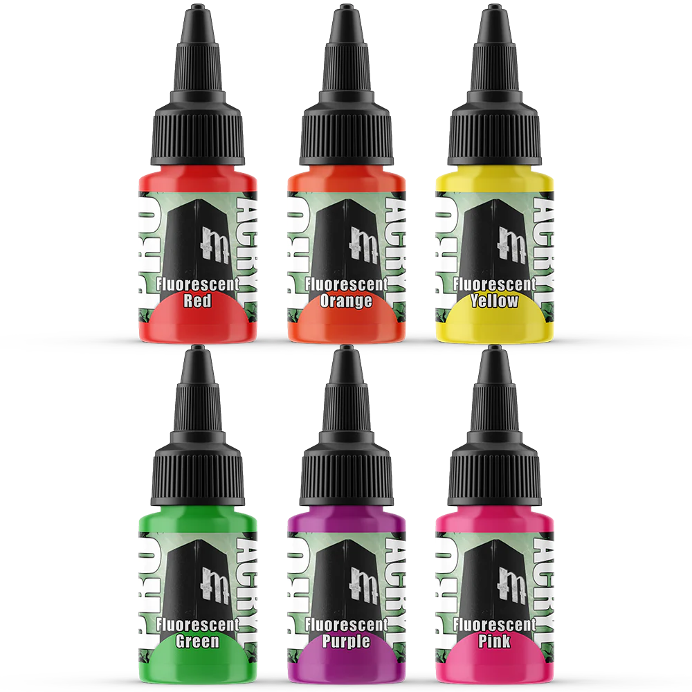 Monument Hobbies: Pro Acryl - Fluorescents Set Model Paints Warp Speed Distribution