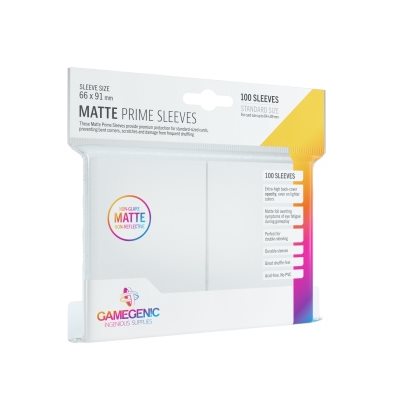 Gamegenic: Matte Prime Sleeves - White 100Ct Card Sleeves Gamegenic
