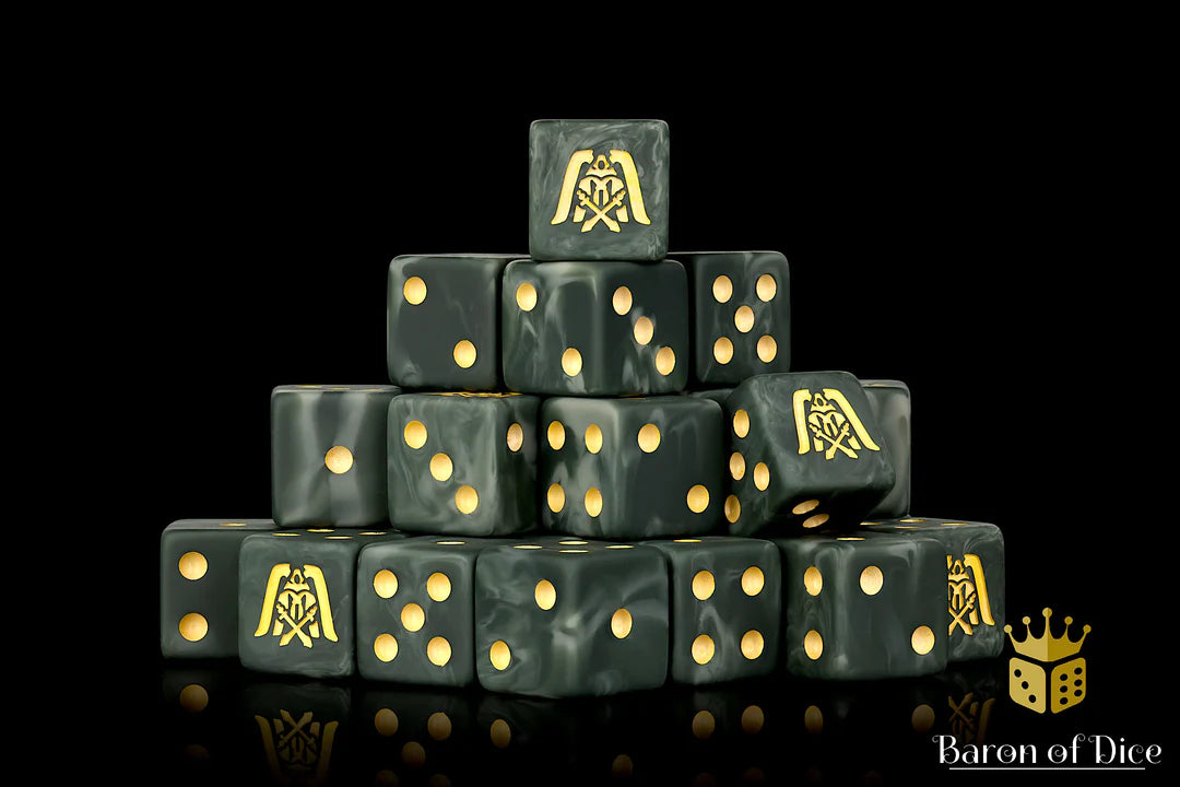 Baron of Dice: "Grim Reaper" 25x16mm Square Corner Dice Dice & Gaming Accessories Baron of Dice