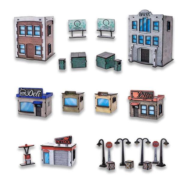 FLG Full Color Terrain: Metropolis Complete Set Terrain FLG