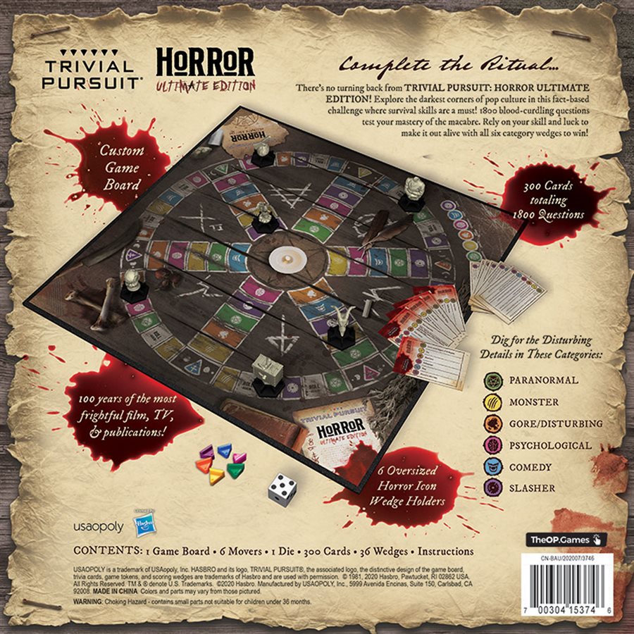 Trivial Pursuit: Horror Movie Ultimate Edition Board Games The Op