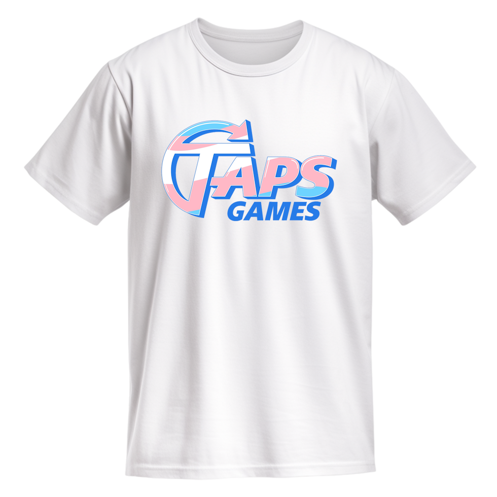 Pride Month Shirt - Transgender Pride Flag (WHITE) Apparel & Merchandise Taps Games