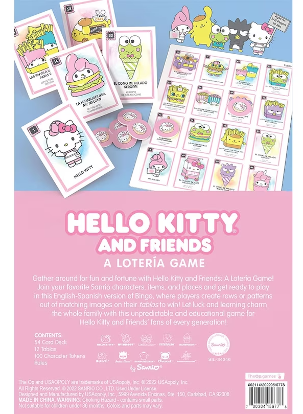 Hello Kitty And Friends Loteria Card Game Board Games The Op