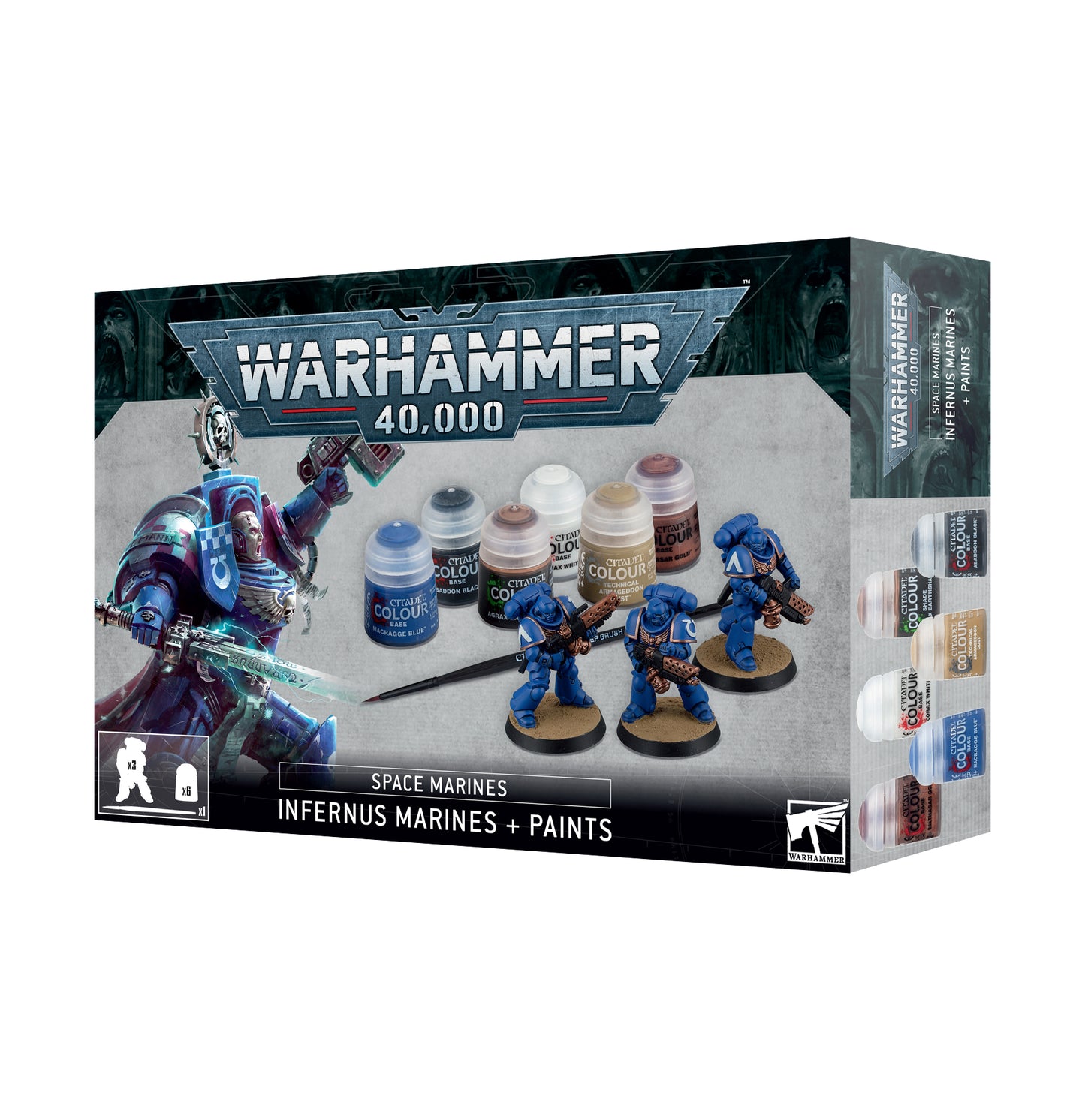 Warhammer 40000: Infernus Marines & Paint Set Model Paints Games Workshop
