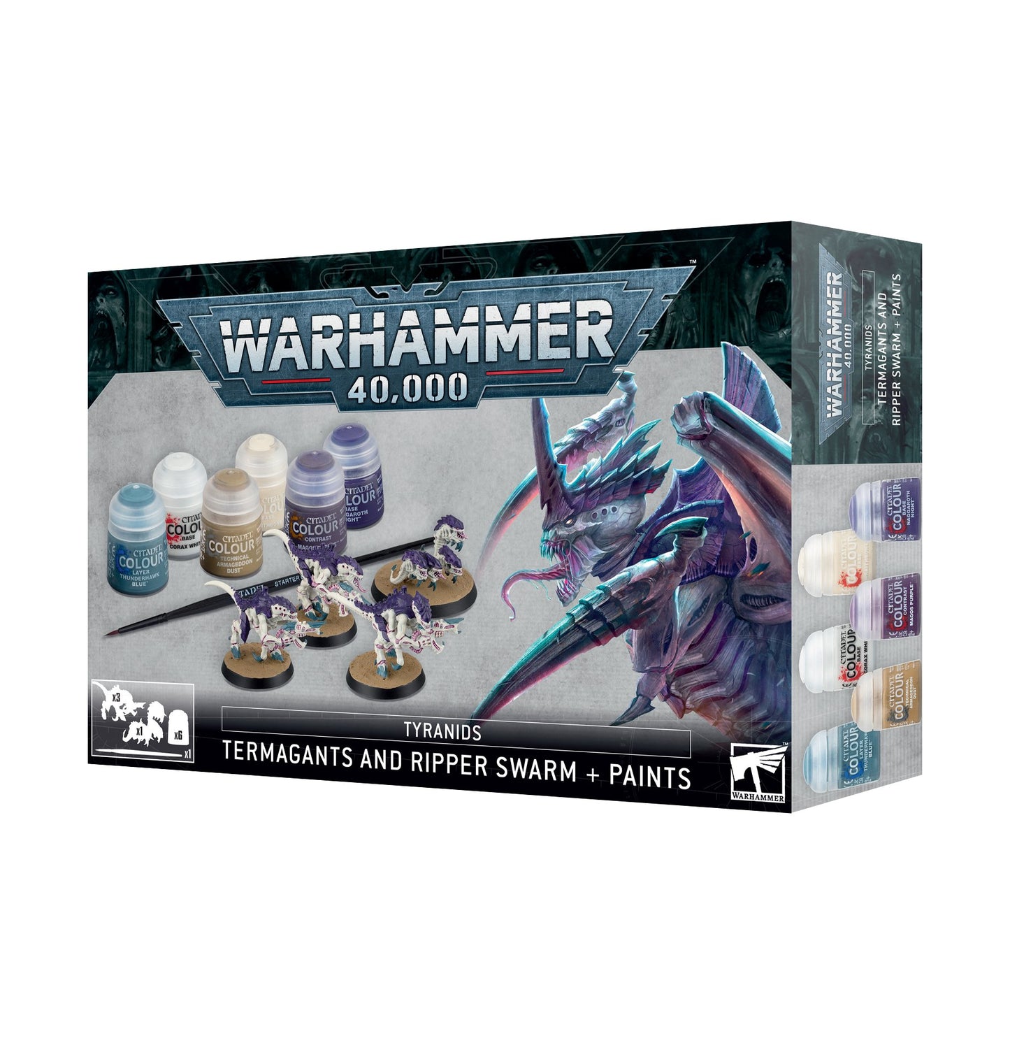 Warhammer 40000: Termagants and Ripper Swarm & Paint Set Model Paints Games Workshop