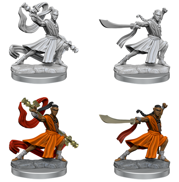 D&D Frameworks: W1 Elf Monk Male RPG Miniatures WizKids