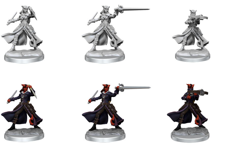 D&D Frameworks: W1 Tiefling Rogue Female RPG Miniatures WizKids