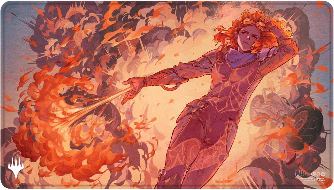 Ultra Pro: Black Stitched Playmat - "Chandra's Ignition" MTG Aetherdrift Playmats Ultra Pro