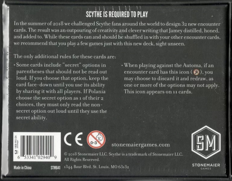 Scythe: Encounters Expansion Board Games Stonemaier Games