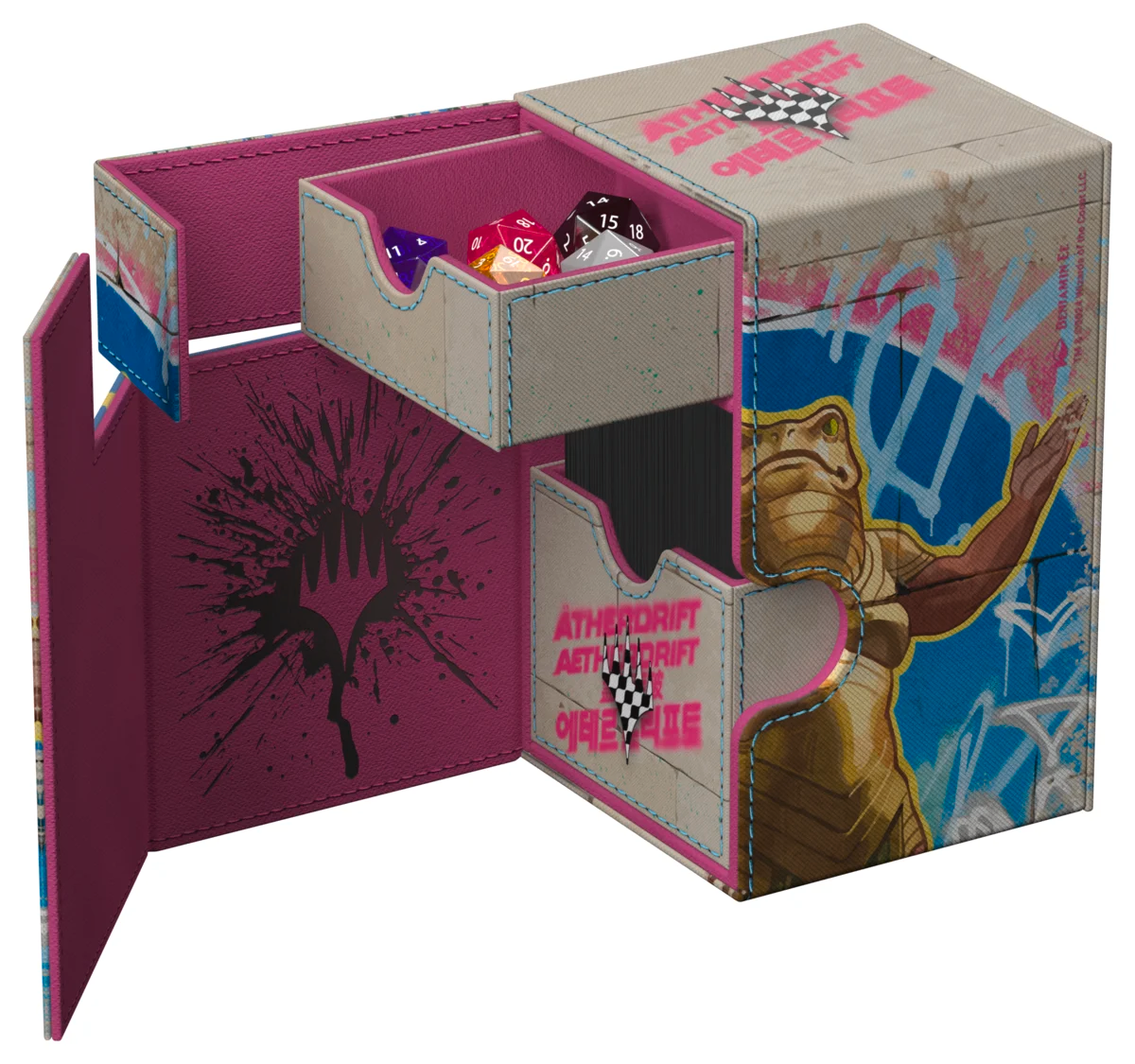 Ultimate Guard: Flip'N'Tray Xenoskin Deck Case 100+ - "Sab-Sunen, Luxa Embodied" MTG Aetherdrift Deck Boxes & Storage Ultimate Guard