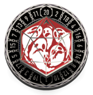 The Fablemaker's Deck of Many Things: Donjon D20 Spinner Pin Dungeons & Dragons 5E Hit Point Press