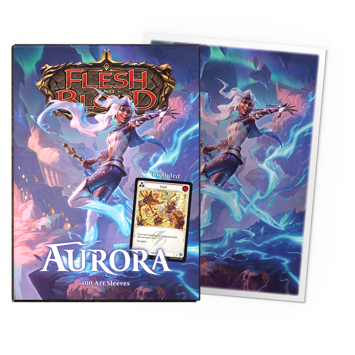 Dragon Shield: Matte Art Sleeves - "Aurora" Flesh and Blood 100Ct Card Sleeves Dragon Shield