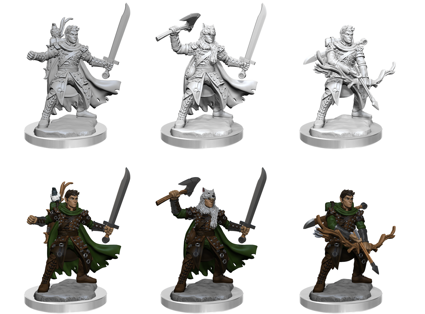 D&D Frameworks: W2 Half-Elf Ranger RPG Miniatures WizKids