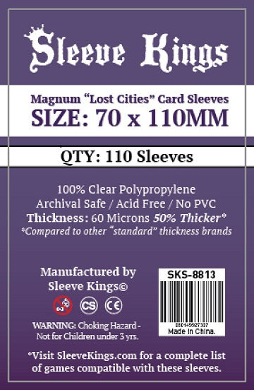 Sleeve Kings: Magnum "Lost Cities" Sleeves 70mm x 110mm 110Ct Card Sleeves Sleeve Kings