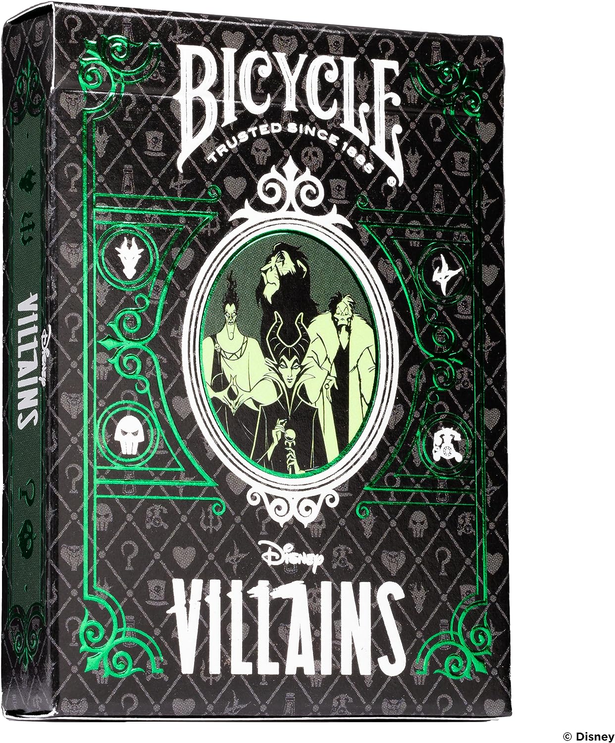 Bicycle Playing Cards: Disney Villains - Green Board Games Bicycle