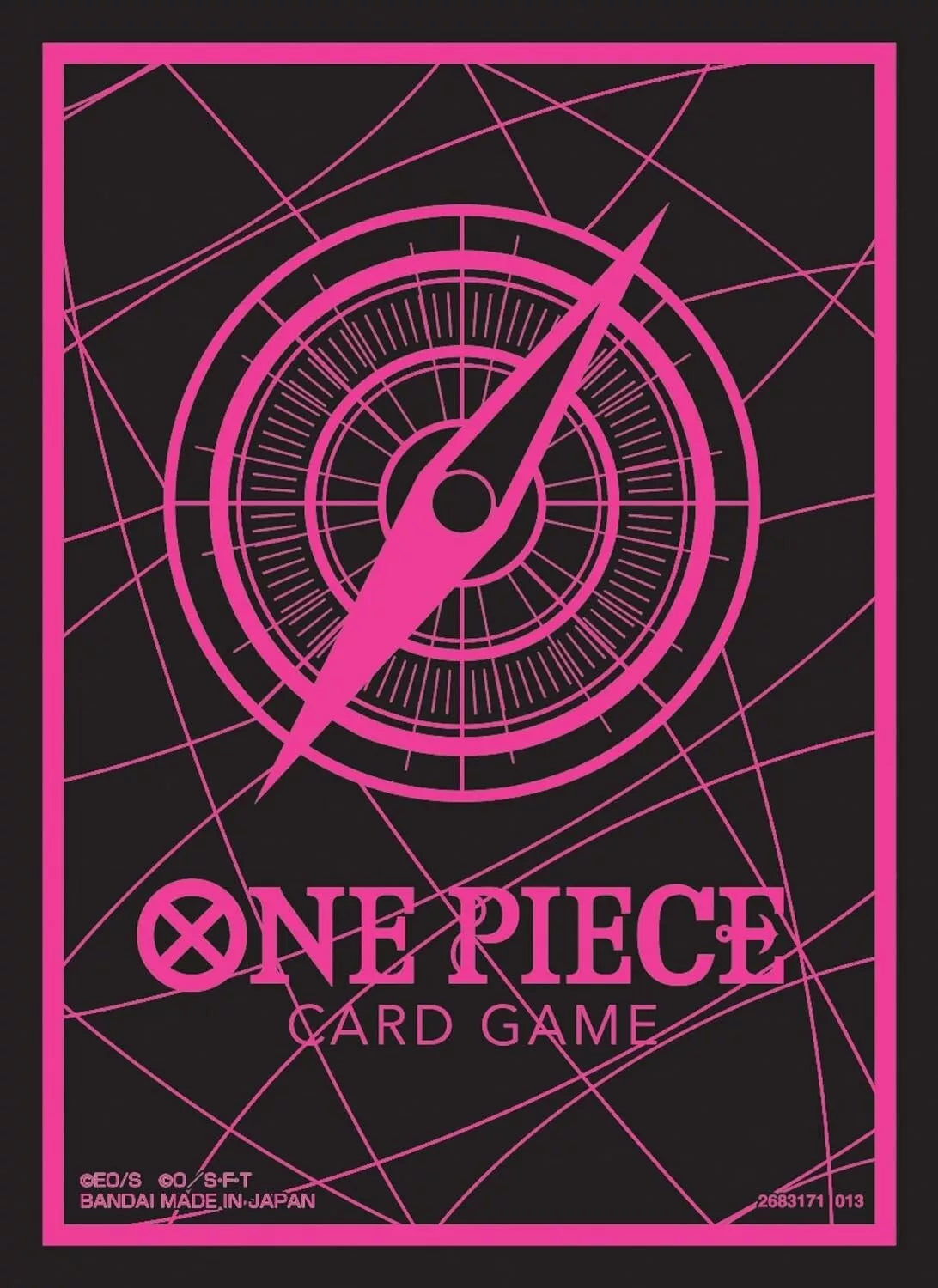 One Piece Card Sleeves - Card Back Black/Pink 70Ct (Set 6) Card Sleeves Bandai