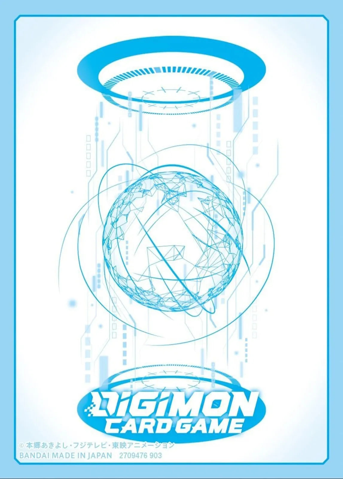 Digimon TCG: Official Card Sleeves - "White / Blue" 2024 Ver.1.0 60Ct Card Sleeves Bandai
