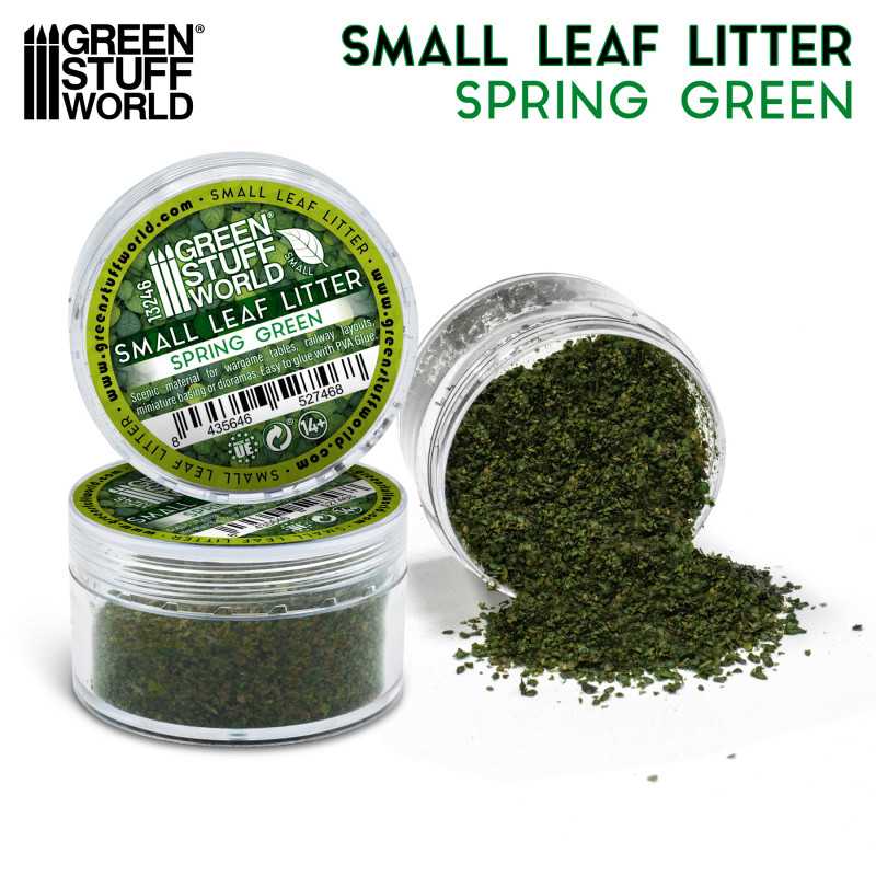 Green Stuff World: Small Leaf Litter - Spring Green Model Tools & Glue Green Stuff World