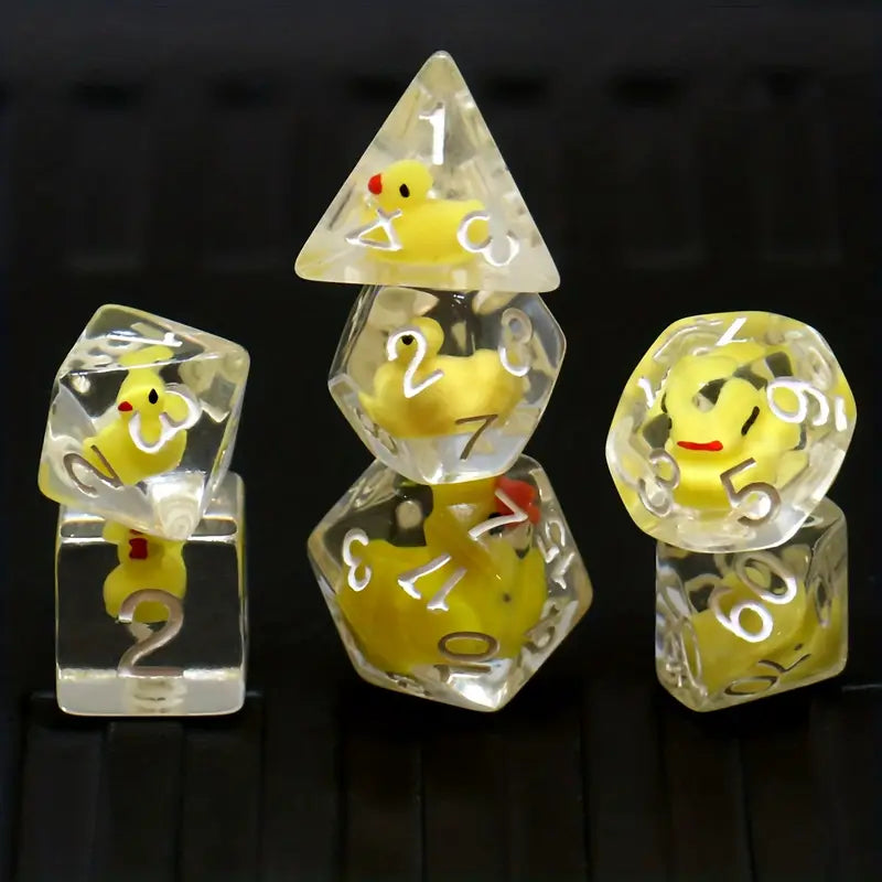 Seriously Good Dice: Animal Collection 7 Die Set "Yellow Duck" Dice & Gaming Accessories Taps Imports