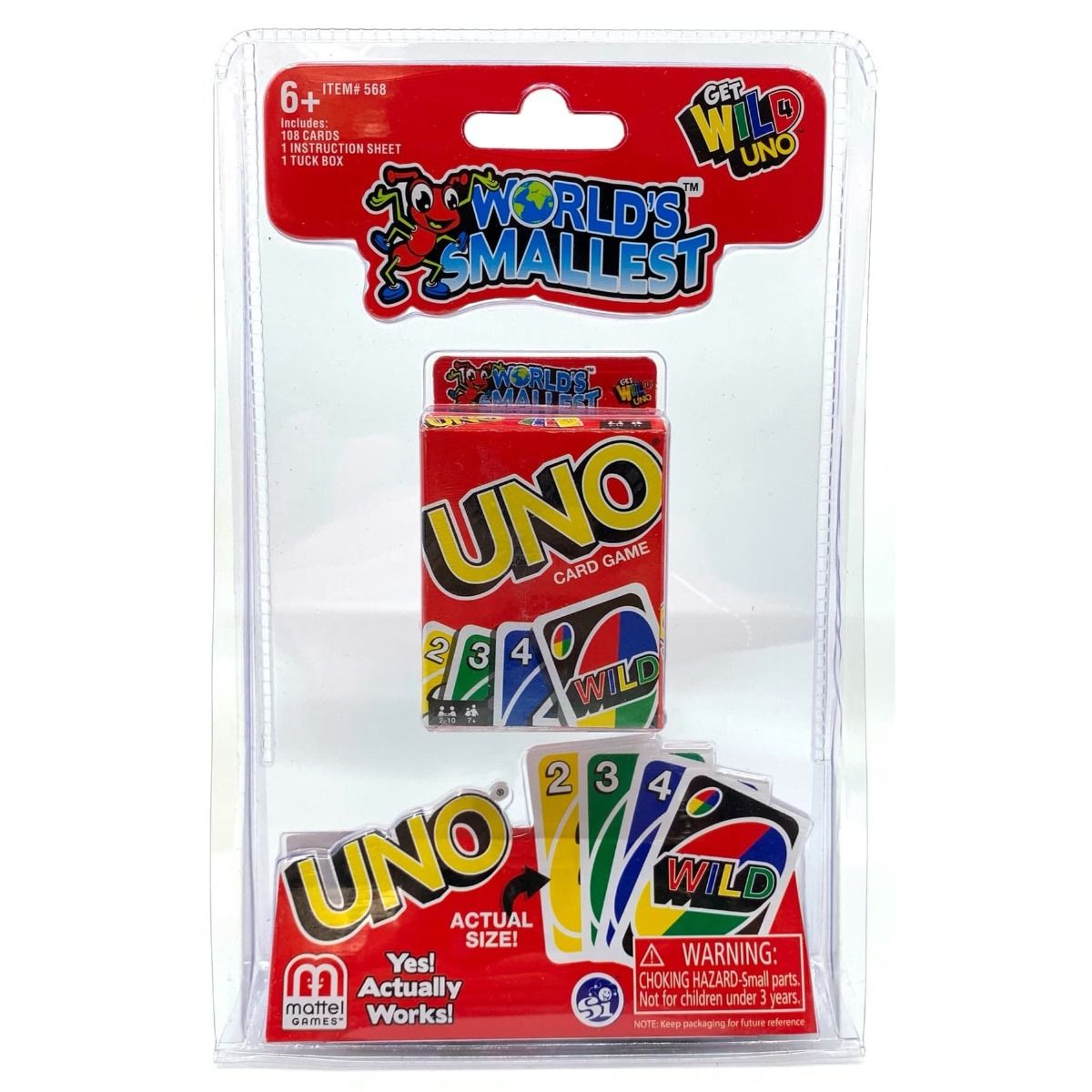 Worlds Smallest Uno Card Game Collectible Trading Cards World's Smallest