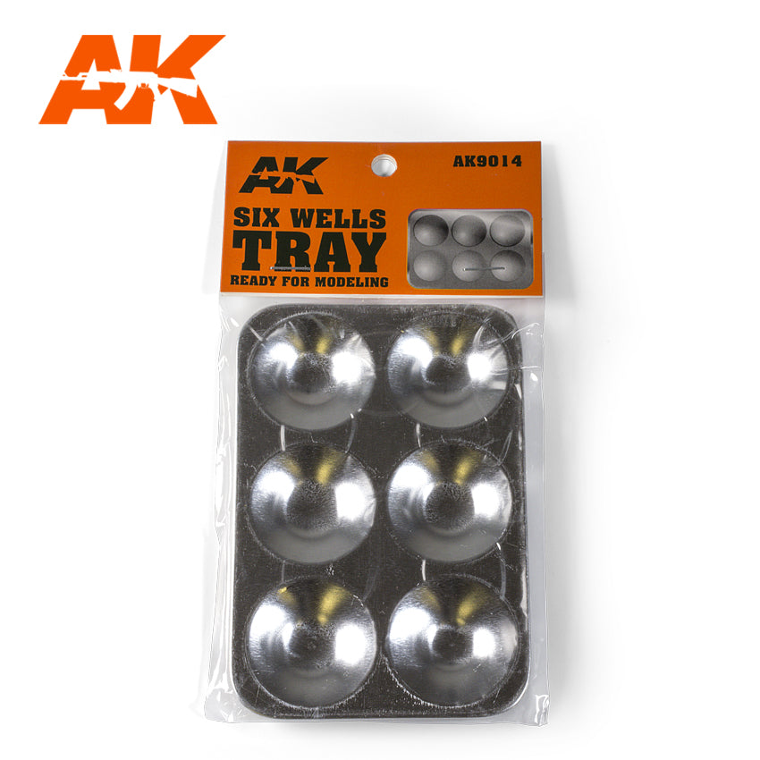 AK Interactive: Six Wells Tray Model Paints AK INTERACTIVE