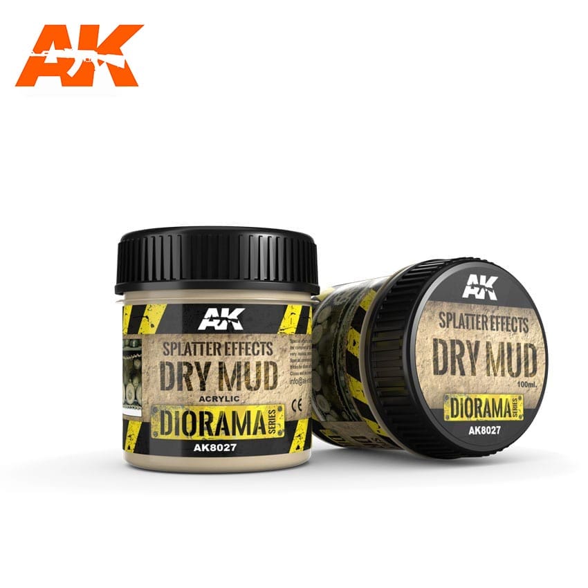 AK Interactive: Splatter Effects Dry Mud - 100ml Basing Materials AK INTERACTIVE