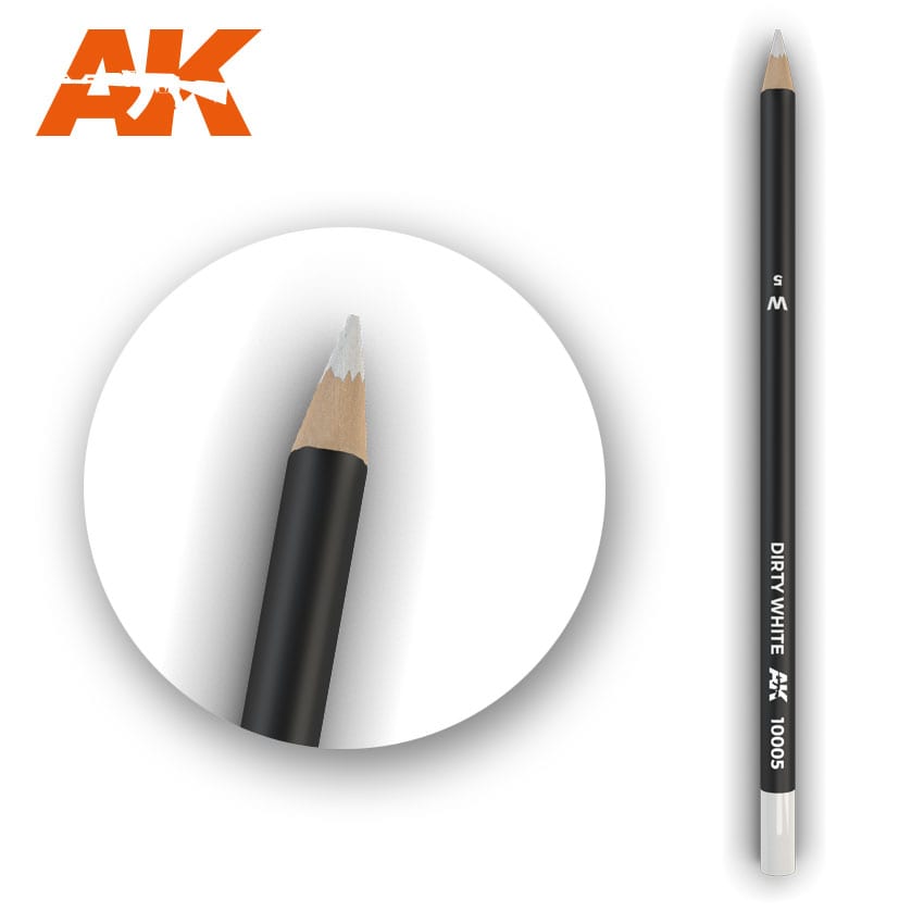 AK Interactive: Weathering Pencil - Dirty White Model Paints AK INTERACTIVE