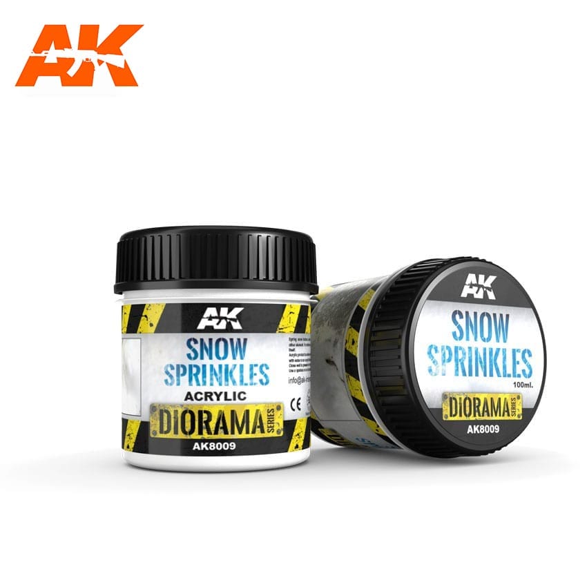 AK Interactive: Snow Sprinkles - 100ml Basing Materials AK INTERACTIVE