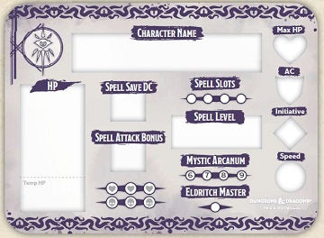 D&D Token Set: Warlock Dungeons & Dragons 5E Gale Force Nine