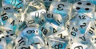 Chessex: Aquerple/Black Borealis 36Ct D6 12mm Dice & Gaming Accessories Chessex