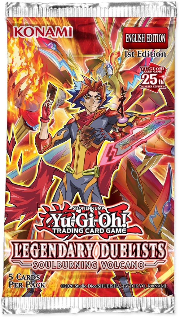 Yu‑Gi‑Oh! Legendary Duelists: Soulburning Volcano Booster Pack (1st Edition) Yugioh Sealed Yu-Gi-Oh!