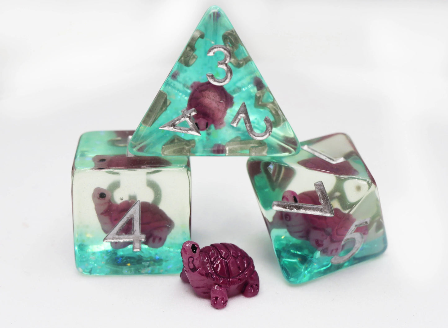 Foam Brain Games: Gummy Turtle 7-Die Set Dice & Gaming Accessories Foam Brain Games