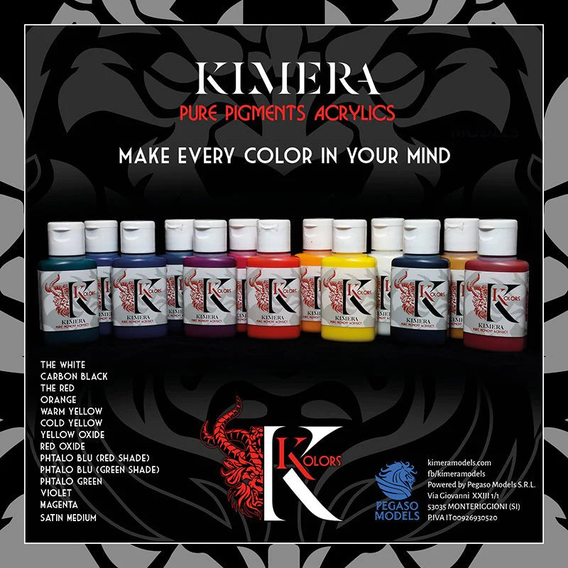 Kimera Kolors – Pure Pigments Set: Kimera Kolors Paint, Tools and Bases Pegaso Models
