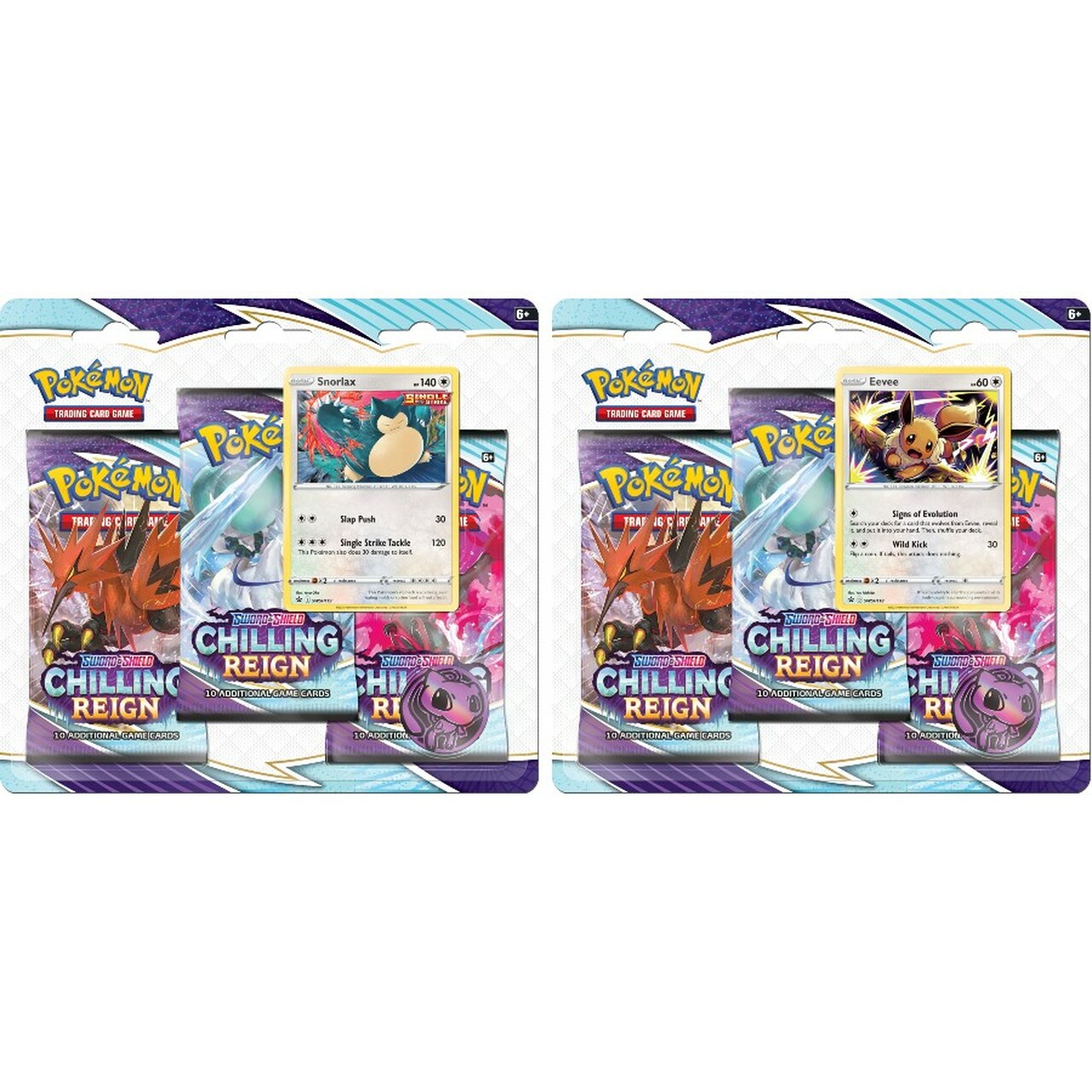 Pokémon Chilling Reign 3 Booster Blister Pack Snorlax Pokemon Sealed Pokémon