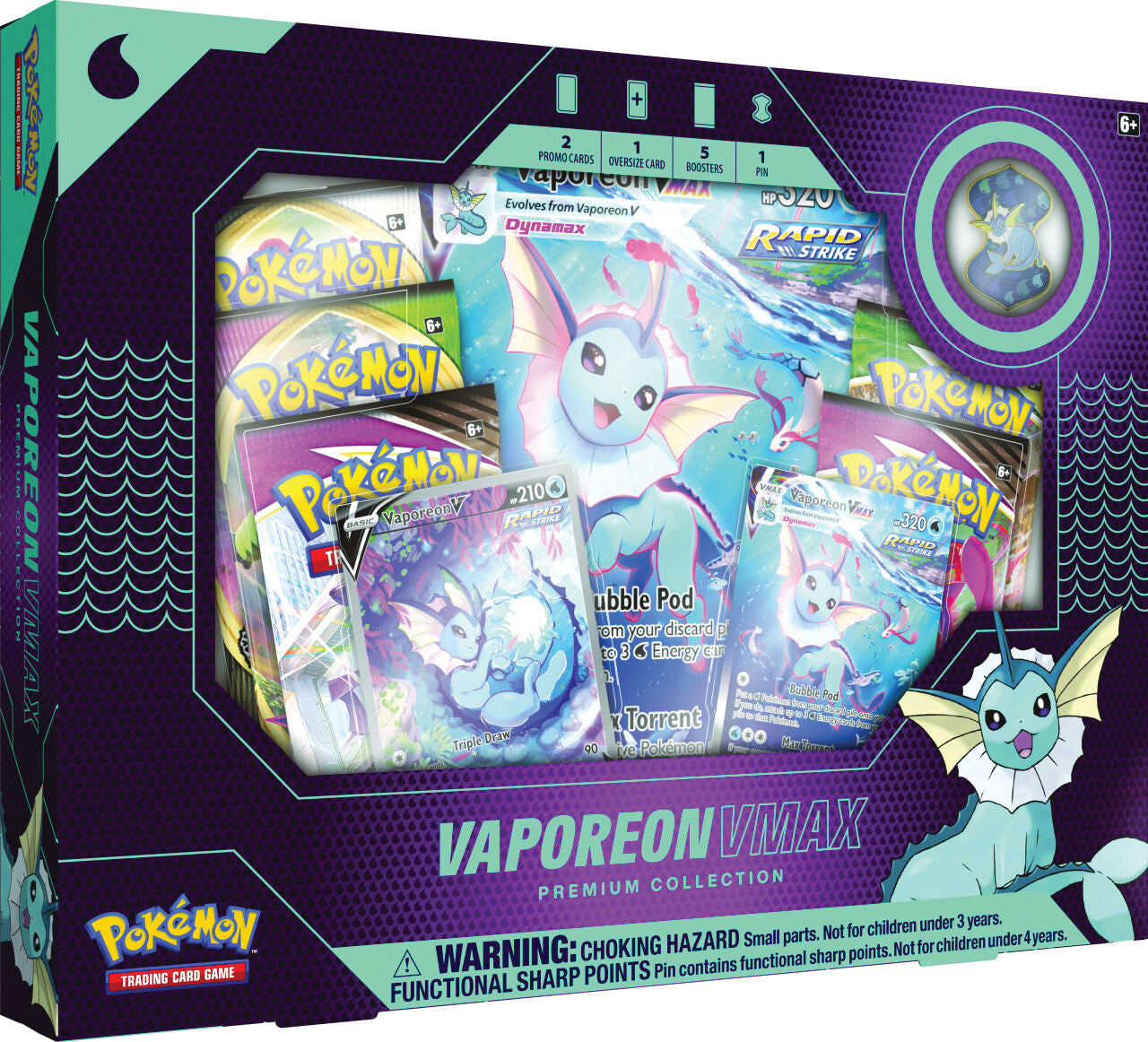 Pokémon Vaporeon VMAX Premium Collection Pokemon Sealed The Pokemon Company