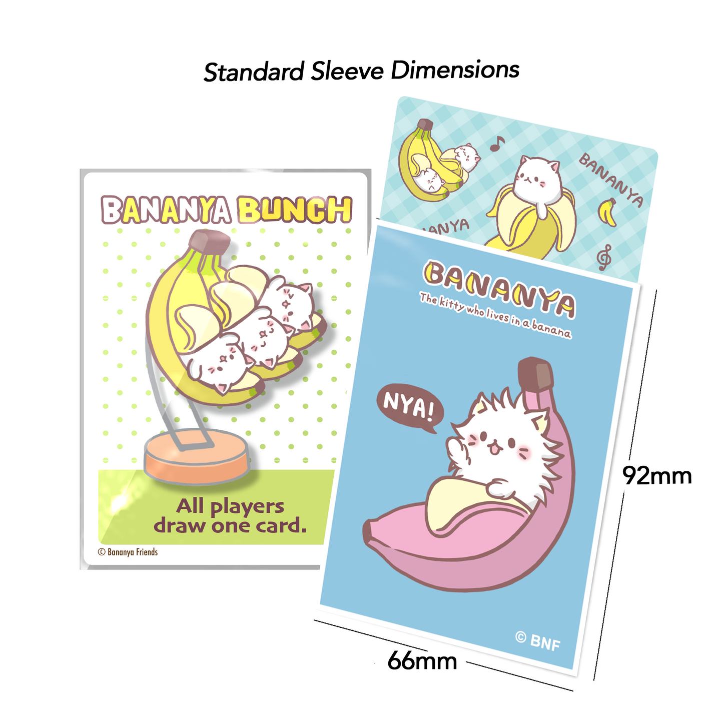 Player's Choice: 60Ct Standard Deck Protectors Long-Haired Bananya Card Sleeves Ultra Pro