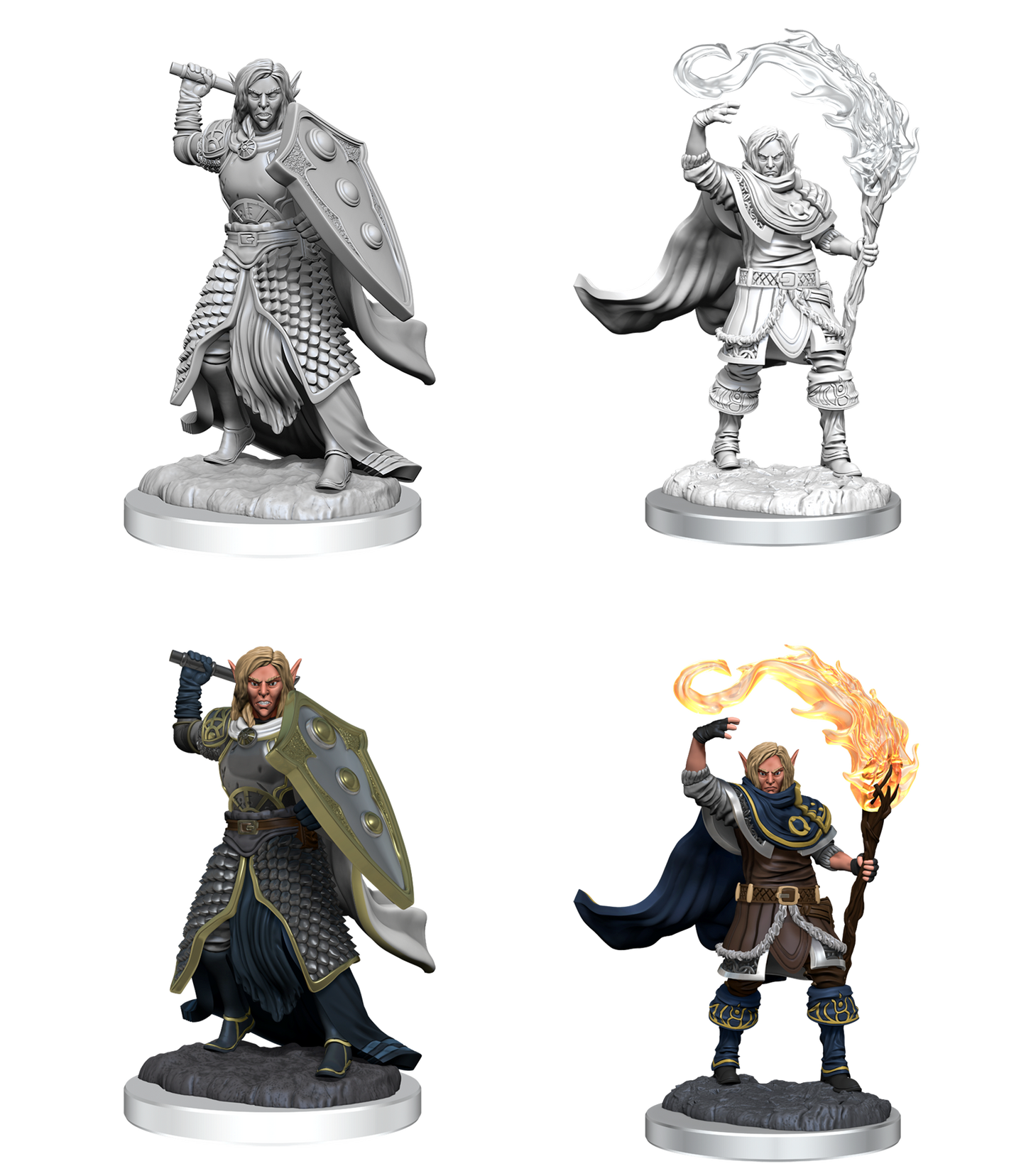 D&D Nolzur's Marvelous Miniatures: W16 Male Elf Cleric Unpainted Miniatures Wizkids