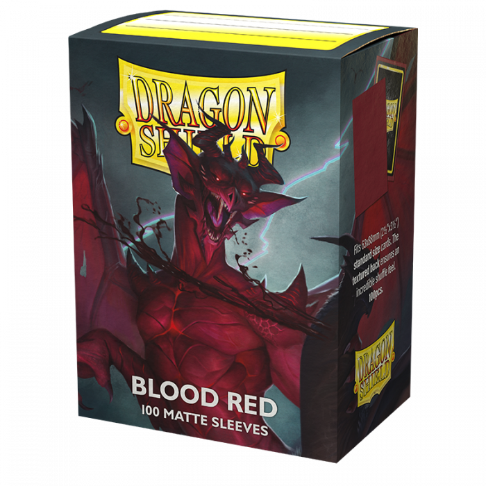 Dragon Shield: Matte Sleeves - Blood Red 100Ct Card Sleeves Dragon Shield