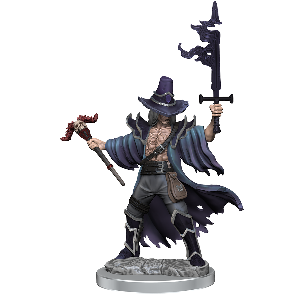 D&D Frameworks: W1 Human Warlock Male RPG Miniatures WizKids