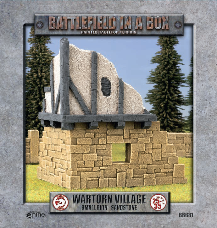 Battlefield in a Box: Wartorn Village Small Ruin Sandstone Terrain Gale Force Nine