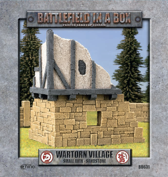 Battlefield in a Box: Wartorn Village Small Ruin Sandstone