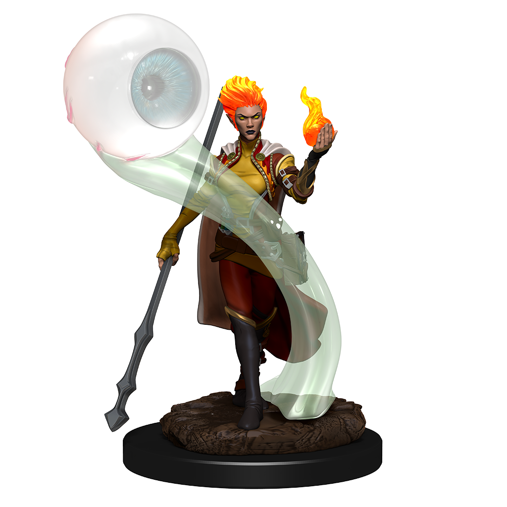D&D Icons of the Realms: Premium Miniature - Fire Genasi Wizard (Female) RPG Miniatures WizKids