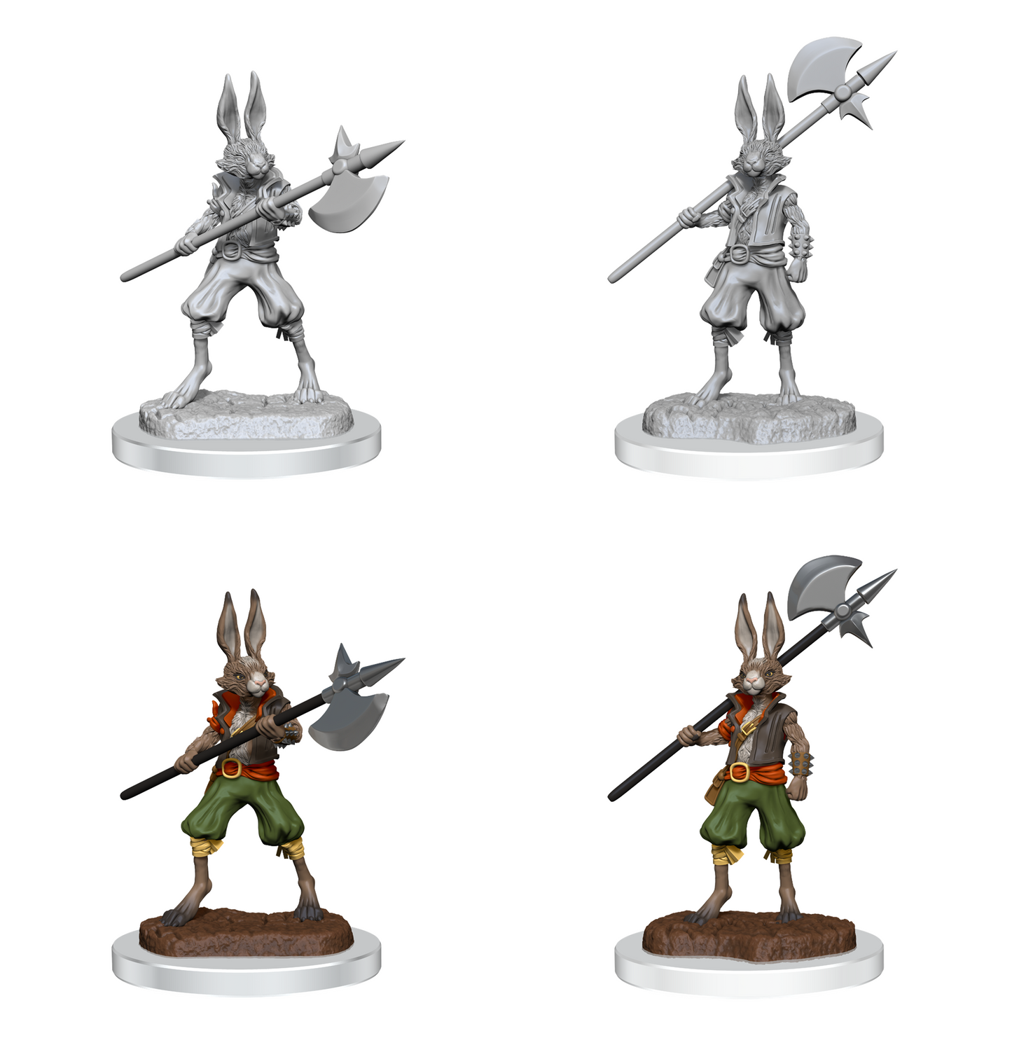 D&D Nolzur's Marvelous Miniatures: W18 Harengon Brigands Unpainted Miniatures WizKids