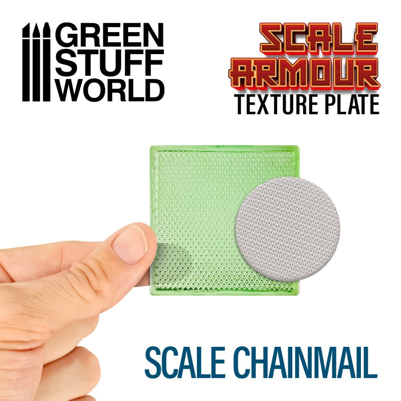 Green Stuff World: Texture Plate - Scale Chainmail Basing Materials Green Stuff World